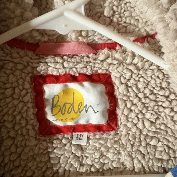 Boden Blue and White Patterned Jacket